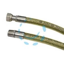 TUBO GAS FLESSIBILE IN ACCIAIO INOX CON GUANINA MF - cm.50