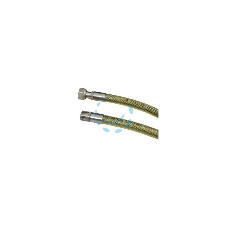 TUBO GAS FLESSIBILE IN ACCIAIO INOX CON GUANINA MF - cm.50