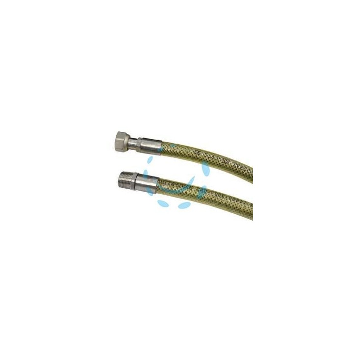TUBO GAS FLESSIBILE IN ACCIAIO INOX CON GUANINA MF - cm.50