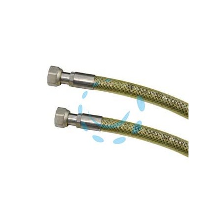 TUBO GAS FLESSIBILE IN ACCIAIO INOX CON GUAINA FF - cm.150