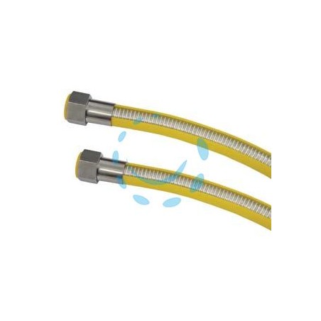 TUBO GAS FLESSIBILE IN ACCIAIO INOX CON GUAINA FF - cm.300