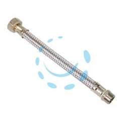 FLESSIBILE INOX DN8 M3/8 - F1/2 - M3/8 - F1/2 cm.50