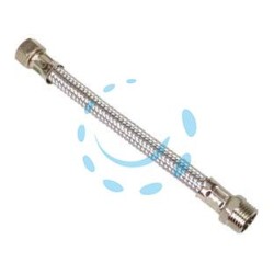FLESSIBILE INOX M1/2 - F3/8 - M 1/2" F 3/8" cm.35