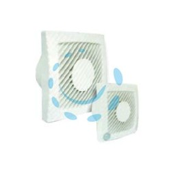 ASPIRATORE ELETTRICO DA PARETE ASSIALE 15W APERTURA FISSA - ø mm.100 di foro, portata aria 110mc/h, art:L100