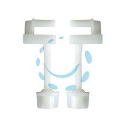 CERNIERE PER SEDILI WC IN PLASTICA BIANCA 