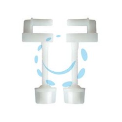 CERNIERE PER SEDILI WC IN PLASTICA BIANCA 