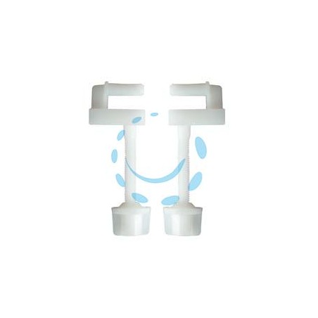 CERNIERE PER SEDILI WC IN PLASTICA BIANCA 