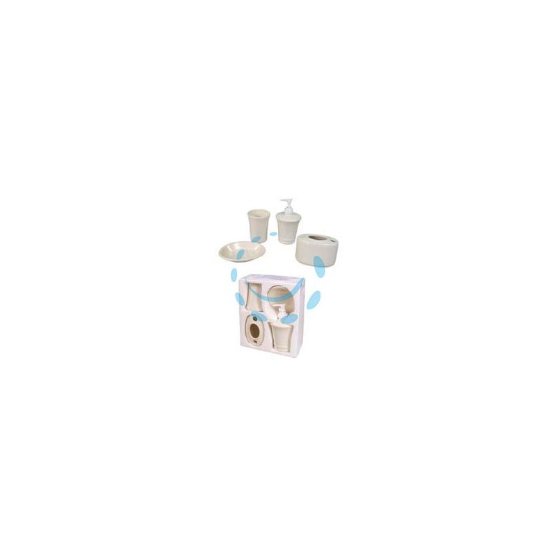 SET BAGNO IN CERAMICA BIANCA 