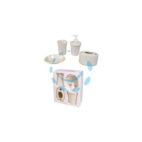 SET BAGNO IN CERAMICA BIANCA 
