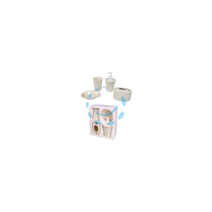 SET BAGNO IN CERAMICA BIANCA 