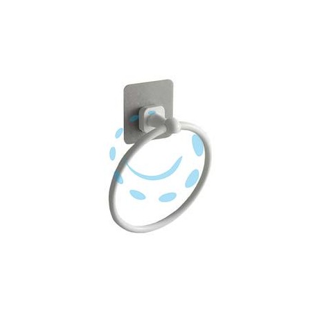 PORTA ASCIUGAMANO ANELLO IN ABS - mm.165x58x200 - colore bianco