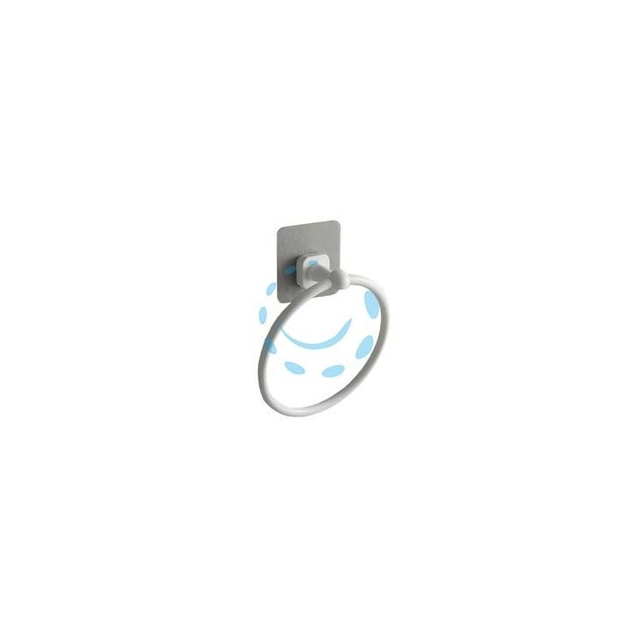 PORTA ASCIUGAMANO ANELLO IN ABS - mm.165x58x200 - colore bianco