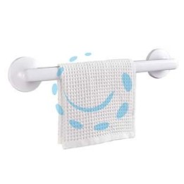 PORTA ASCIUGAMANO BAGNO IN ABS+TPR - mm.421x73x59 - colore bianco