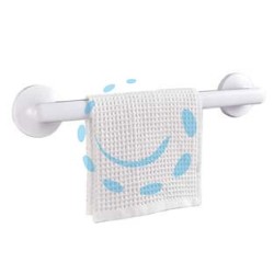 PORTA ASCIUGAMANO BAGNO IN ABS+TPR - mm.421x73x59 - colore bianco
