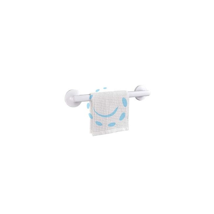 PORTA ASCIUGAMANO BAGNO IN ABS+TPR - mm.421x73x59 - colore bianco