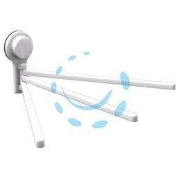 PORTA ASCIUGAMANO TRE BRACCI IN ABS - mm.337x66x140 - colore bianco 
