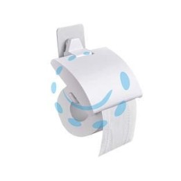 PORTAROTOLO IN ABS CON COPERCHIO - mm.150x30x170 - colore bianco