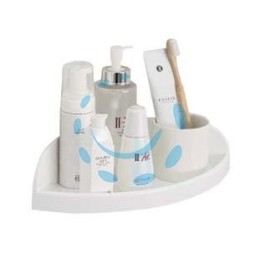 MENSOLA BAGNO ANGOLARE IN PP - mm.227x227x71 - colore bianco