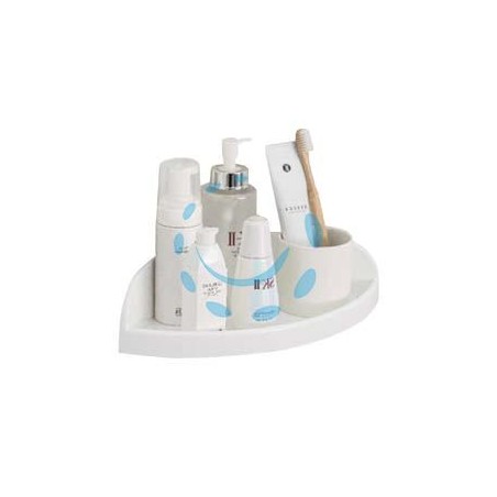 MENSOLA BAGNO ANGOLARE IN PP - mm.227x227x71 - colore bianco