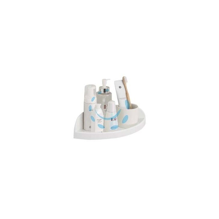 MENSOLA BAGNO ANGOLARE IN PP - mm.227x227x71 - colore bianco