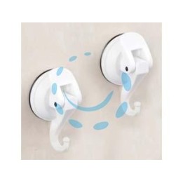 GANCIO BAGNO CLIP 2 PZ. - mm.46x31x75 - colore bianco 