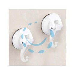 GANCIO BAGNO CLIP 2 PZ. - mm.46x31x75 - colore bianco 
