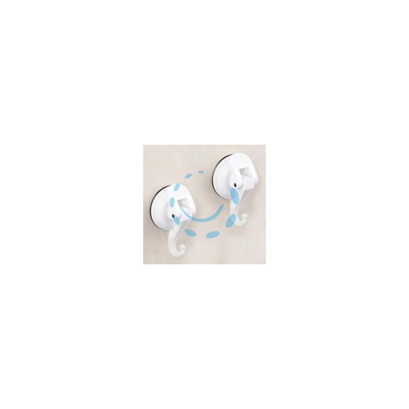 GANCIO BAGNO CLIP 2 PZ. - mm.46x31x75 - colore bianco 