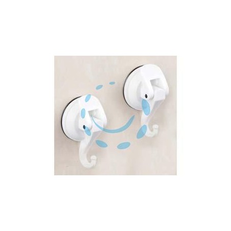 GANCIO BAGNO CLIP 2 PZ. - mm.46x31x75 - colore bianco 