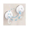 GANCIO BAGNO CLIP 2 PZ. - mm.46x31x75 - colore bianco 