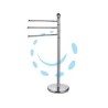 PORTA ASCIUGAMANI A PIANTANA IN ACCIAIO INOX - base ø cm.29 - altezza totale cm.90