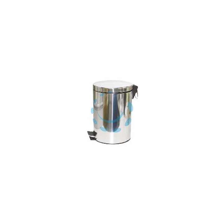 PATTUMIERA IN ACCIAIO INOX CON PEDALE - lt.3 cm.16,8x25,7h.