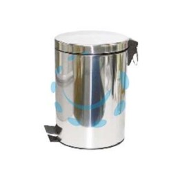 PATTUMIERA IN ACCIAIO INOX CON PEDALE - lt.5 cm.20,5x27,8h.