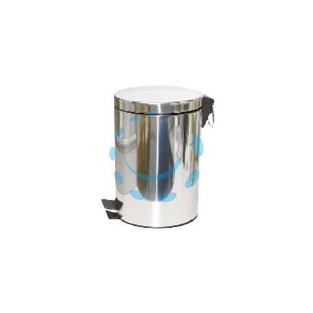 PATTUMIERA IN ACCIAIO INOX CON PEDALE - lt.5 cm.20,5x27,8h.