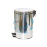 PATTUMIERA IN ACCIAIO INOX CON PEDALE - lt.5 cm.20,5x27,8h.
