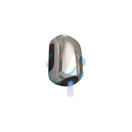 ASCIUGAMANI ELETTRICO MINI-JET IN ABS CROMATO 900W - cm.15,6x9,9x23,8h.