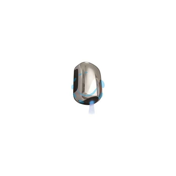ASCIUGAMANI ELETTRICO MINI-JET IN ABS CROMATO 900W - cm.15,6x9,9x23,8h.