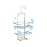 MENSOLA BAGNO CUCINA SUPPORTO PER DOCCIA A 3 PIANI SERIE ONDA - cm.18x11x38/48