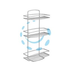 MENSOLA BAGNO CUCINA RETTANGOLARE A 3 PIANI SERIE ONDA - cm.26x11x53
