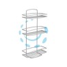 MENSOLA BAGNO CUCINA RETTANGOLARE A 3 PIANI SERIE ONDA - cm.26x11x53