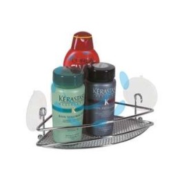 MENSOLA BAGNO CUCINA ANGOLO STAR SINGOLA CON VENTOSE - cm.18x18x7