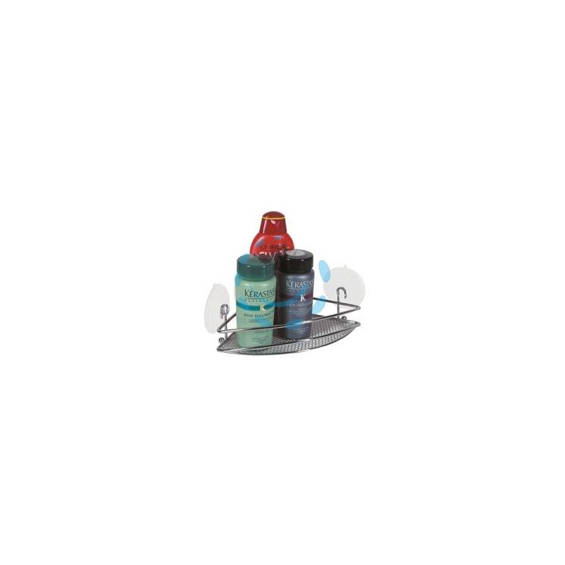 MENSOLA BAGNO CUCINA ANGOLO STAR SINGOLA CON VENTOSE - cm.18x18x7
