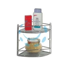 MENSOLA BAGNO CUCINA ANGOLO STAR DOPPIA - cm.21x21x26h.