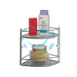 MENSOLA BAGNO CUCINA ANGOLO STAR DOPPIA - cm.21x21x26h.
