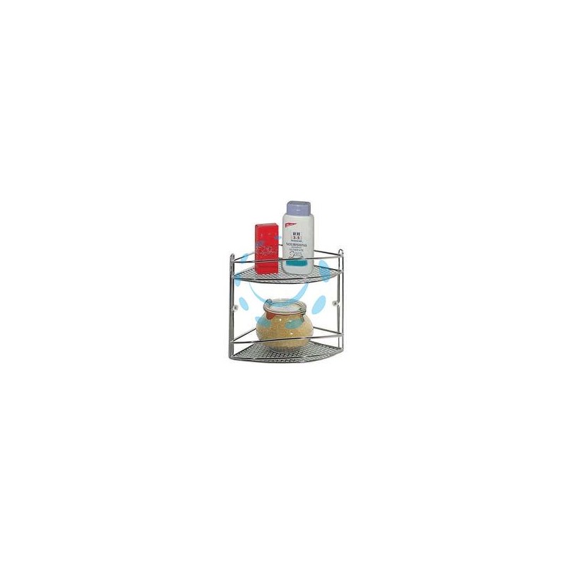 MENSOLA BAGNO CUCINA ANGOLO STAR DOPPIA - cm.21x21x26h.