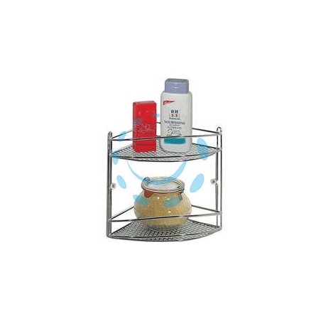 MENSOLA BAGNO CUCINA ANGOLO STAR DOPPIA - cm.21x21x26h.