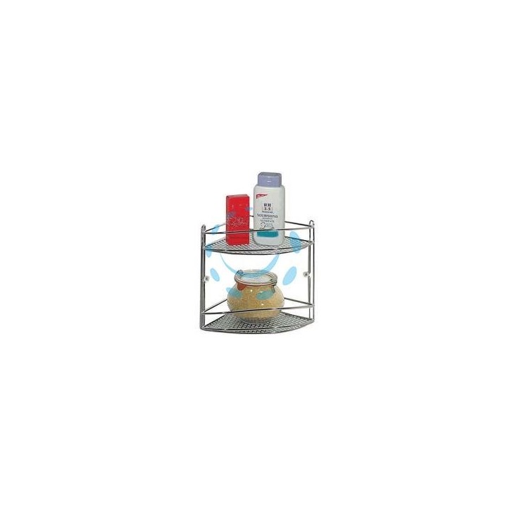 MENSOLA BAGNO CUCINA ANGOLO STAR DOPPIA - cm.21x21x26h.