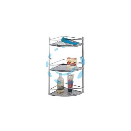 MENSOLA BAGNO CUCINA ANGOLO STAR TRIPLA - cm.21x21x46h.