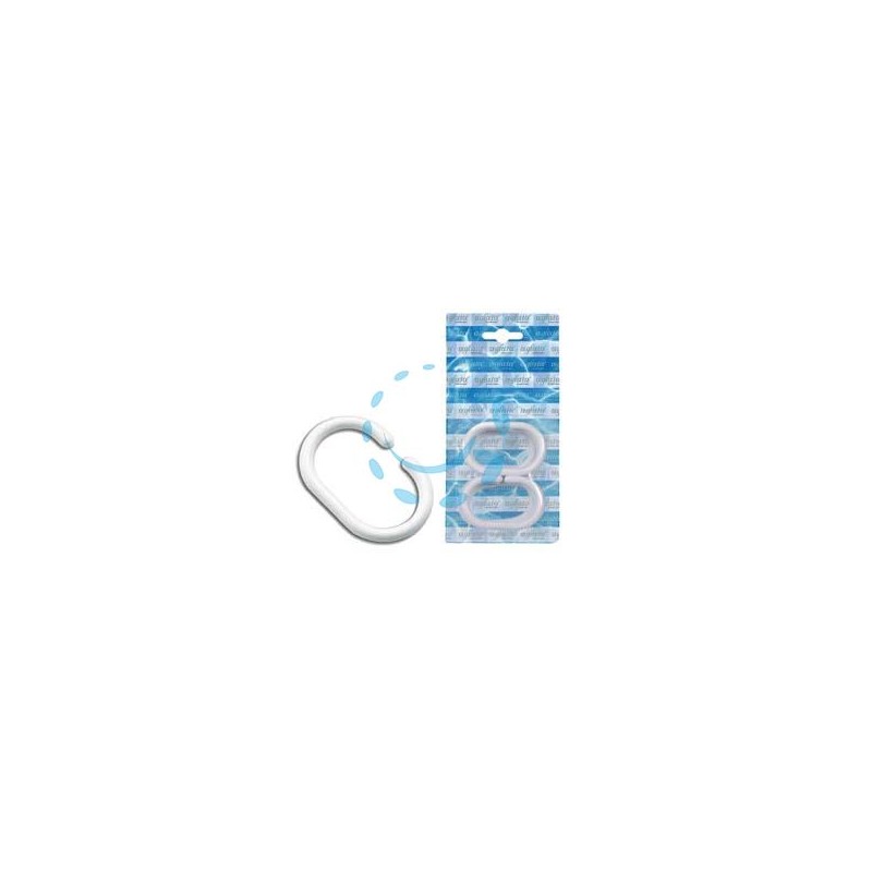 ANELLI PER DOCCIA IN PLASTICA interno mm.29x47 - esterno mm.40x60