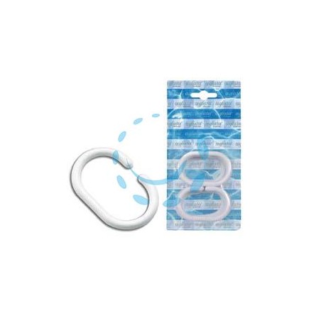ANELLI PER DOCCIA IN PLASTICA interno mm.29x47 - esterno mm.40x60