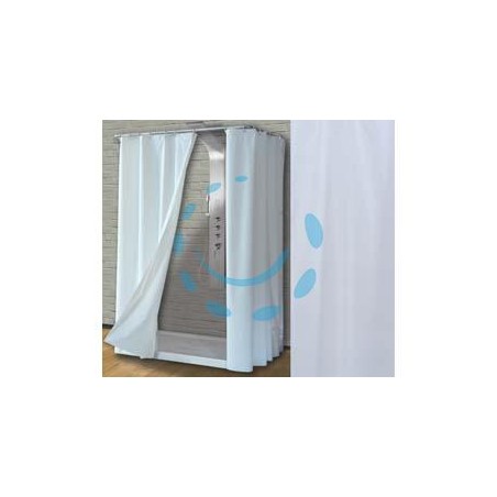TENDA PER DOCCIA IN PEVA "TINTA UNITA" COLORE BIANCO - cm.120x200h.